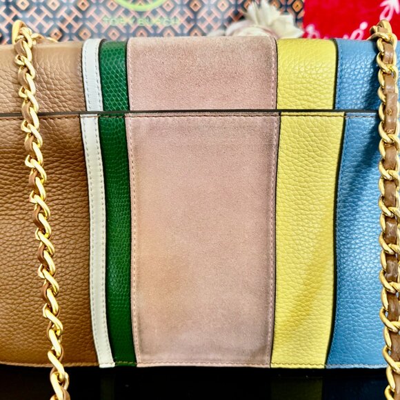 Tory Burch Britten Flap Multicolor Chain Strap Shoulderbag - Picture 6 of 15